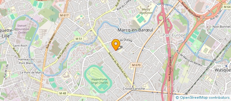localisation de l'entreprise ST HONORE à MARCQ-EN-BARŒUL