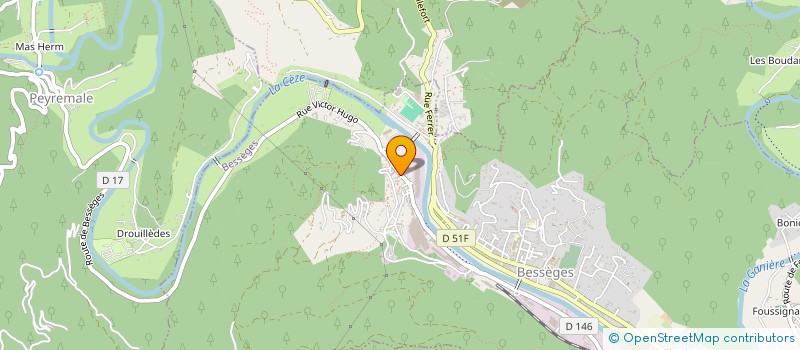 localisation de l'entreprise ST-INCENDIE à BESSEGES