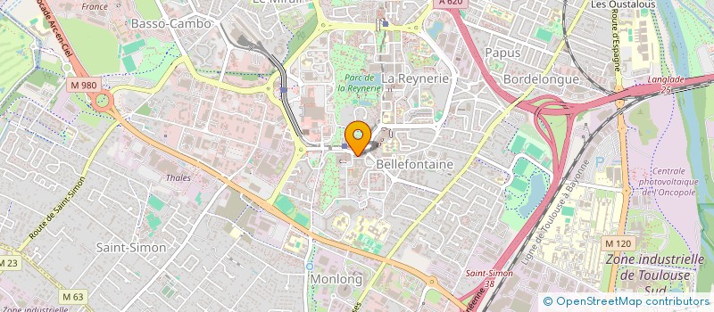localisation de l'entreprise ST INFORMATIQUE SERVICES à TOULOUSE