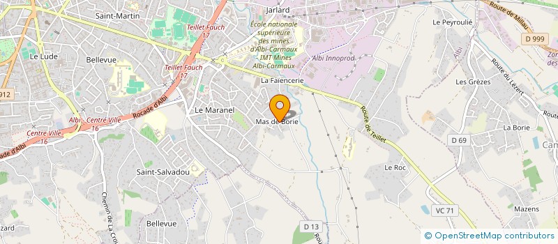 localisation de l'entreprise ST JEAN à ALBI