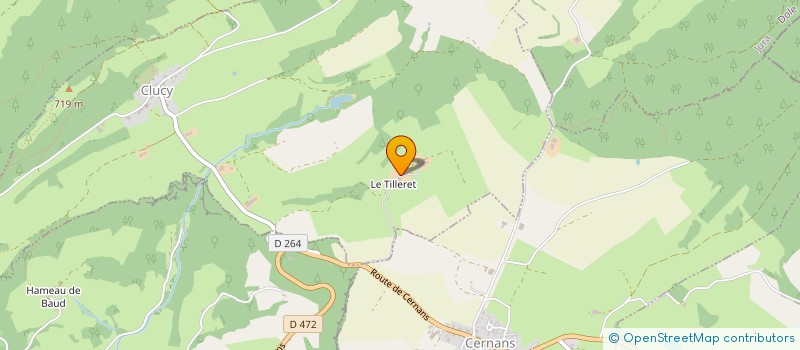 localisation de l'entreprise ST JEAN DU TILLERET  CLUCY