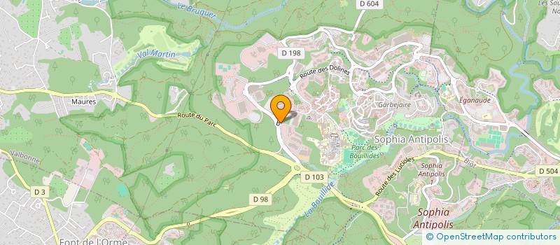 localisation de l'entreprise ST JULIEN  VALBONNE