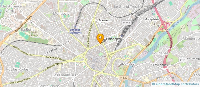 localisation de l'entreprise ST LIMOGES  LIMOGES