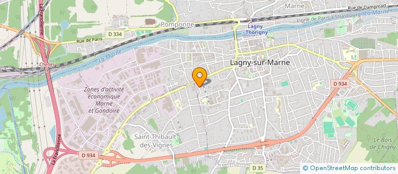localisation de l'entreprise ST LOGISTICS à LAGNY-SUR-MARNE