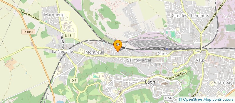 localisation de l'entreprise ST MARKETING à LAON
