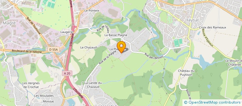 localisation de l'entreprise ST MARTIAL à FEYTIAT