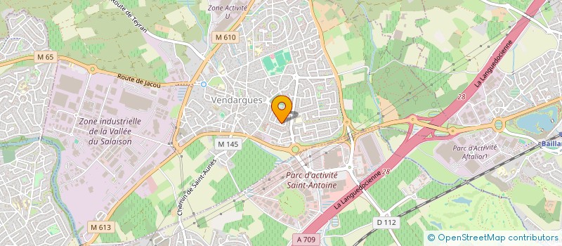 localisation de l'entreprise ST MARTIN à VENDARGUES