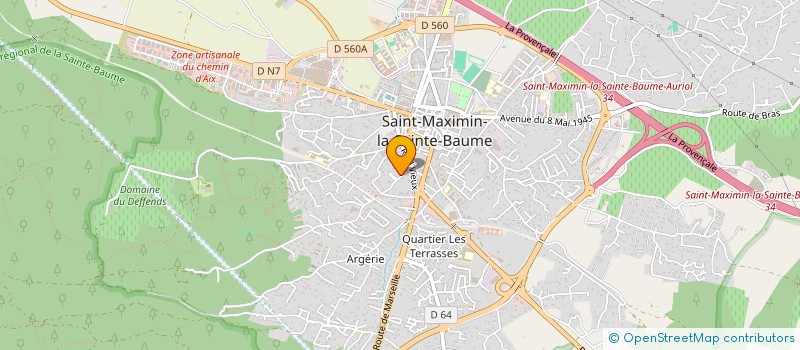 localisation de l'entreprise ST MAX BRICO VAR à ST MAXIMIN LA STE BAUME