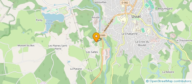 localisation de l'entreprise ST MOTOS à USSEL