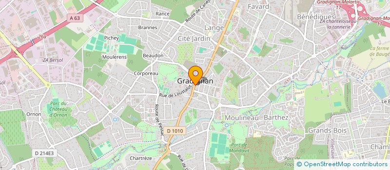 localisation de l'entreprise ST.RA.DA  GRADIGNAN