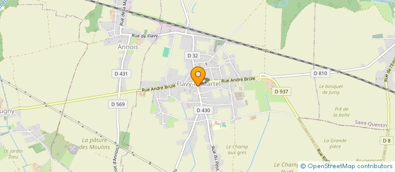 localisation de l'entreprise ST ROMACE à FLAVY-LE-MARTEL