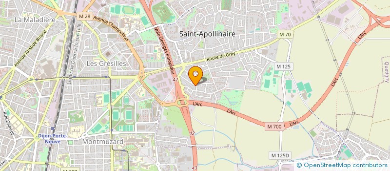 localisation de l'entreprise ST SECURITY à SAINT-APOLLINAIRE