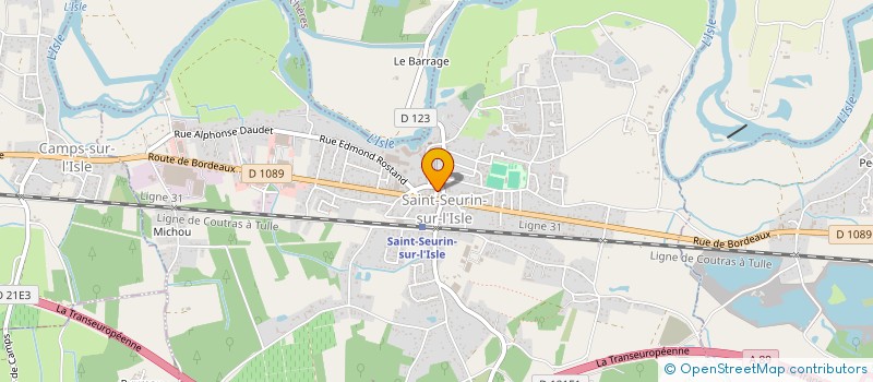 localisation de l'entreprise ST SEURIN PETANQUE CLUB  SAINT-SEURIN-SUR-L'ISLE