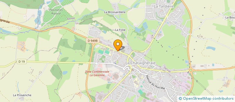 localisation de l'entreprise ST SIMON  LA CHATAIGNERAIE