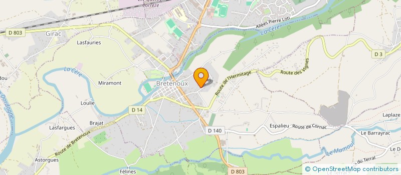 localisation de l'entreprise ST SPORT  PUYBRUN