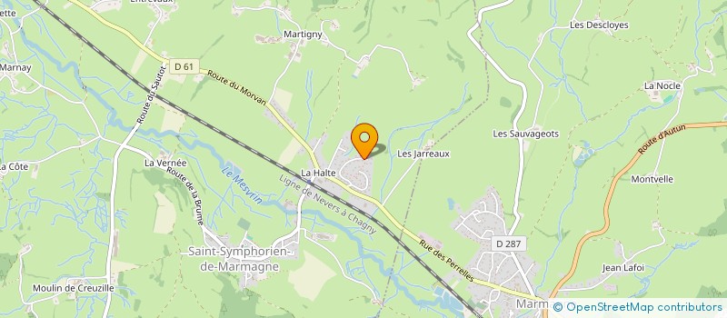 localisation de l'entreprise ST SYM EN FOLIE  SAINT-SYMPHORIEN-DE-MARMAGNE