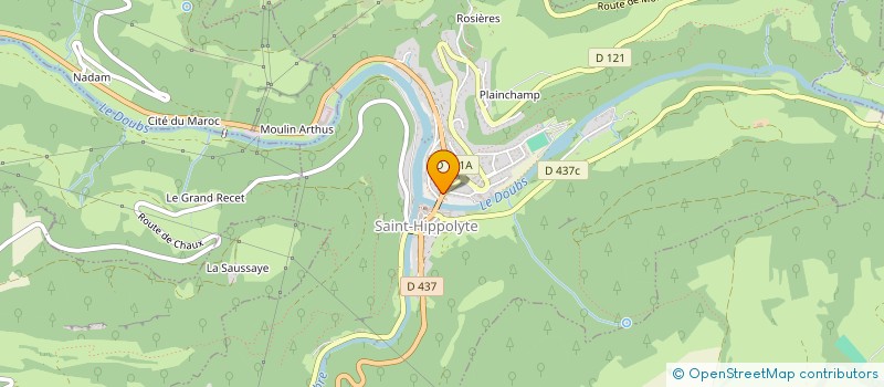 localisation de l'entreprise ST TYP'AUTO  SAINT-HIPPOLYTE