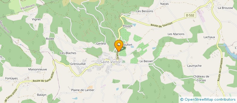 localisation de l'entreprise ST VICTOR GARAGE  SAINT-VICTOR