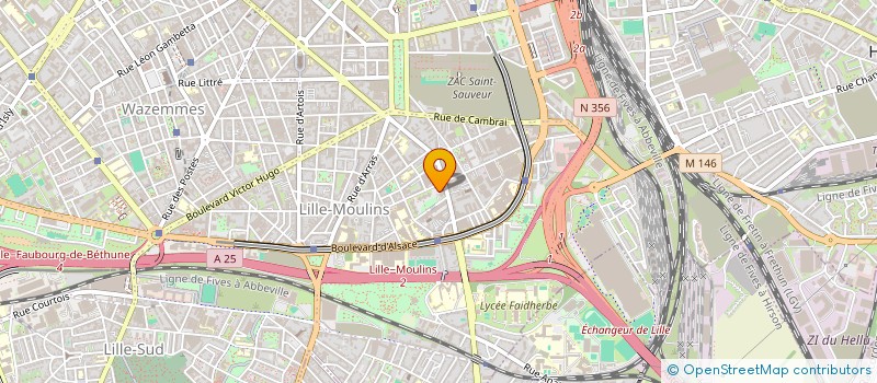 localisation de l'entreprise ST VINCENT PAUL POUR CTRES SOINS INFIRM à LILLE