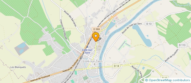 localisation de l'entreprise ST2F INVEST à LISLE-SUR-TARN