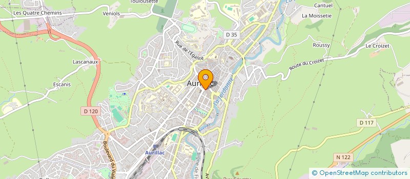 localisation de l'entreprise STAC VOYAGES à AURILLAC