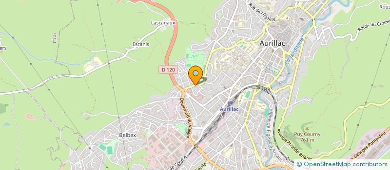 localisation de l'entreprise STADE AURILLACOIS CANTAL AUVERGNE à AURILLAC