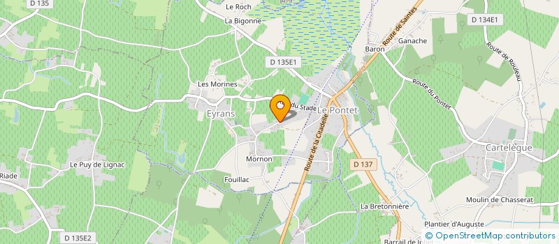 localisation de l'entreprise STADE BLAYAIS HAUTE GIRONDE HAND BALL  EYRANS