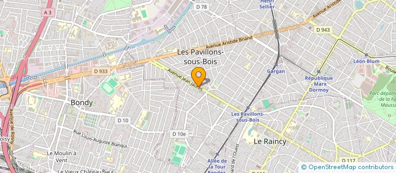 localisation de l'entreprise STADE DE L'EST PAVILLONNAIS à LES PAVILLONS-SOUS-BOIS