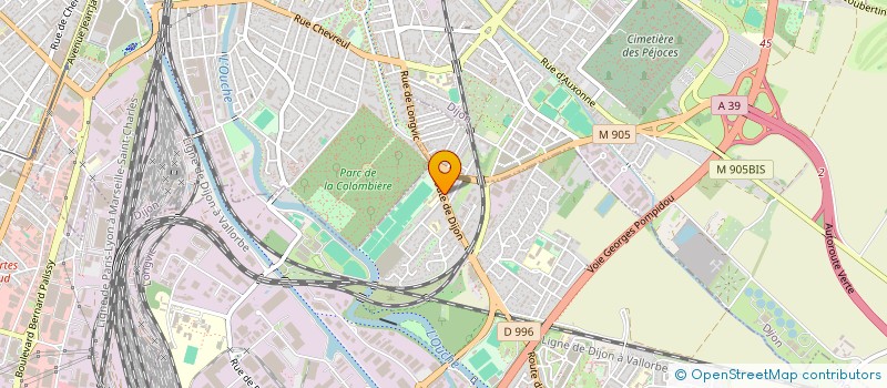 localisation de l'entreprise STADE DIJONNAIS PAR ABREVIATION S. D.  LONGVIC