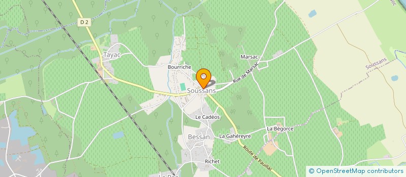 localisation de l'entreprise STADE JEUNESSE MACAUDAISE  MACAU