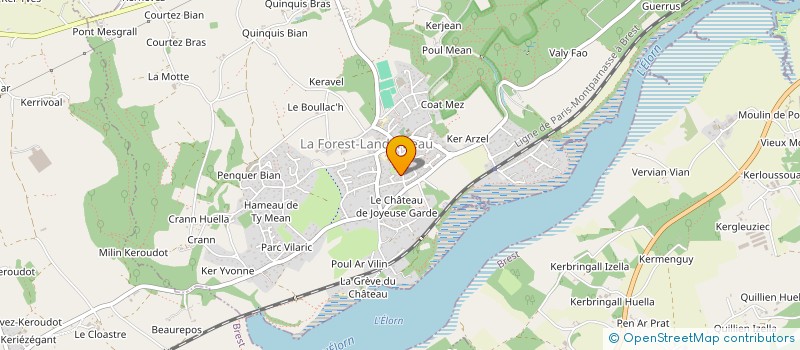 localisation de l'entreprise STADE LANDERNEEN KERGREIS à LANDERNEAU