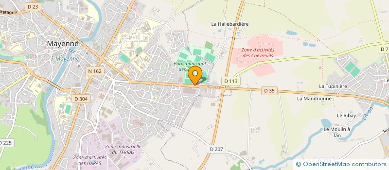 localisation de l'entreprise STADE MAYENNAIS FC  MAYENNE