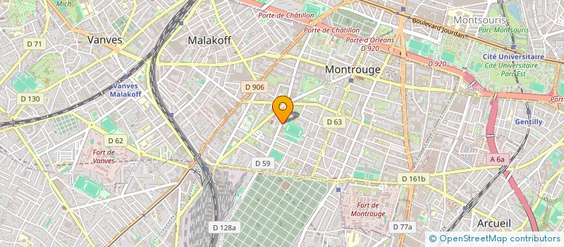 localisation de l'entreprise STADE MULTISPORTS DE MONTROUGE à MONTROUGE
