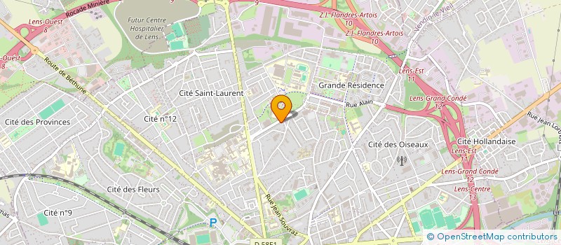 localisation de l'entreprise STADE NAUTIQUE LENSOIS LE BELOUGA BLEU  LENS