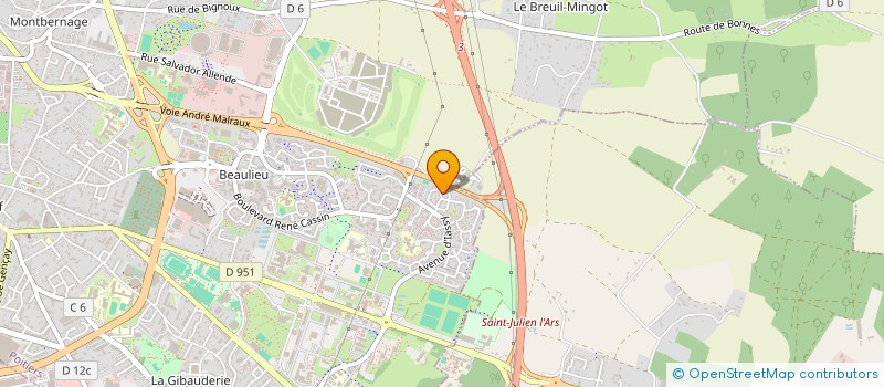 localisation de l'entreprise STADE POITEVIN AIKIDO  POITIERS