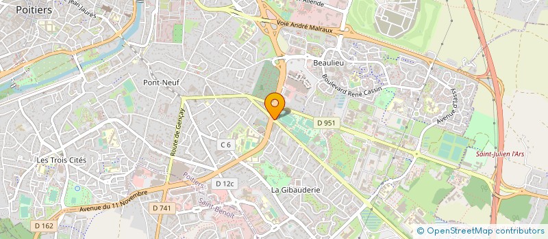 localisation de l'entreprise STADE POITEVIN CLUB DE GLACE  POITIERS