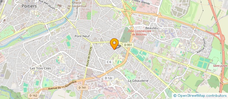 localisation de l'entreprise STADE POITEVIN VOLLEY-BALL  POITIERS