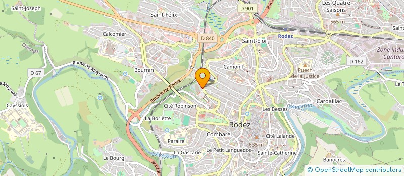 localisation de l'entreprise STADE RODEZ AVEYRON BASKET  RODEZ