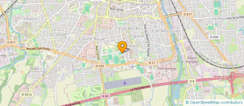 localisation de l'entreprise STADOCESTE TARBAIS FOOTBALL à TARBES