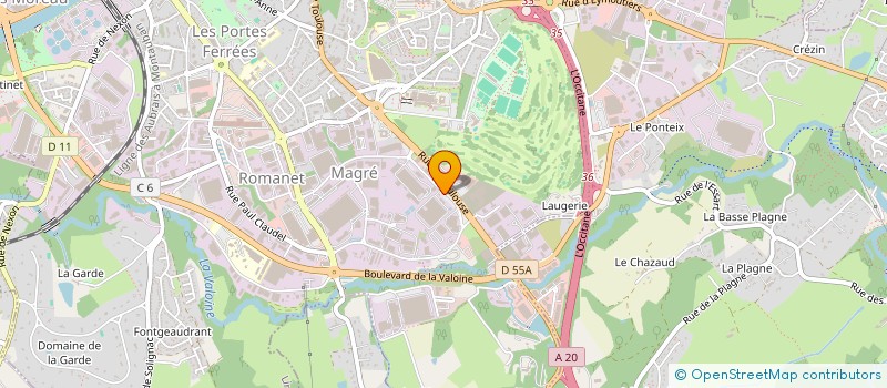 localisation de l'entreprise STAER à LIMOGES