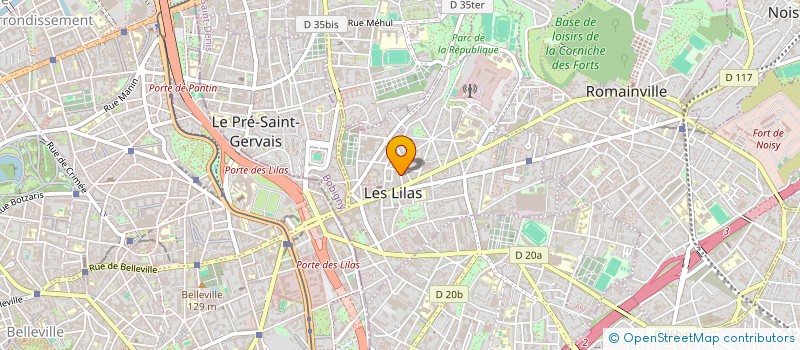 localisation de l'entreprise STAF L'OFFICE à LES LILAS