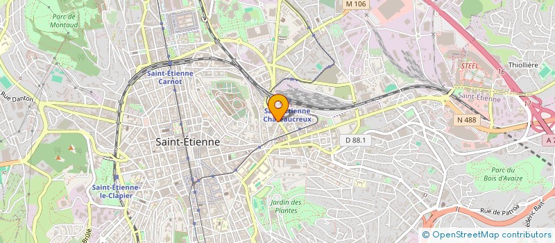 localisation de l'entreprise STAFF 42 à SAINT-ETIENNE