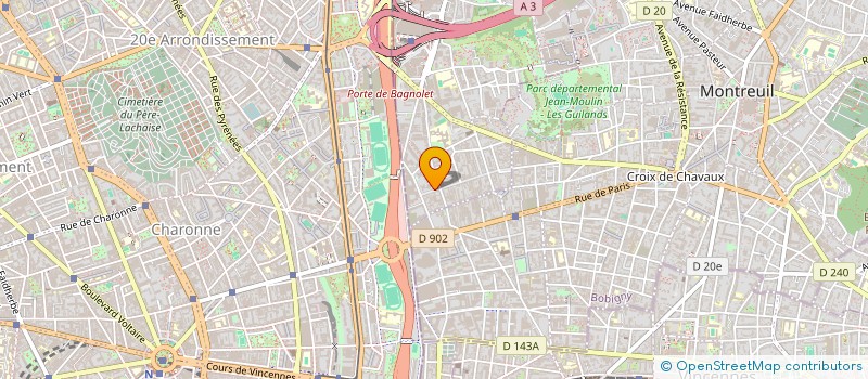 localisation de l'entreprise STAFF à BAGNOLET