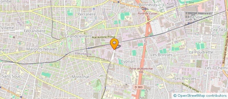 localisation de l'entreprise STAFF à VILLEURBANNE