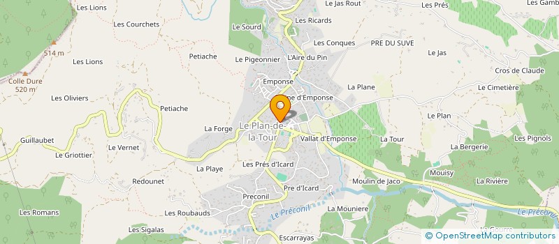 localisation de l'entreprise STAFF ET CHEMINEES à LE PLAN-DE-LA-TOUR