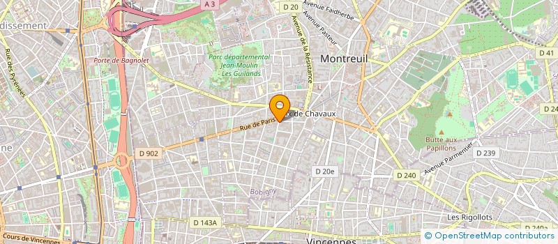 localisation de l'entreprise STAFF ETT à MONTREUIL
