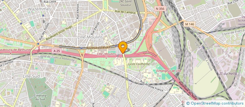 localisation de l'entreprise STAFF FAIDHERBE à LILLE