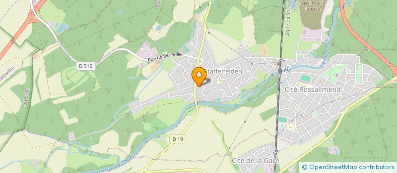 localisation de l'entreprise STAFF'HAIR  STAFFELFELDEN