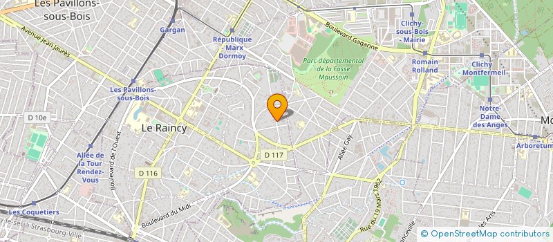 localisation de l'entreprise STAFF MAN à LE RAINCY