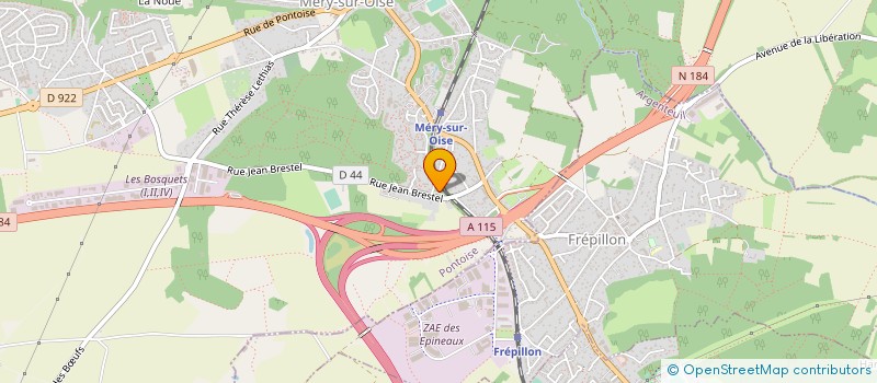 localisation de l'entreprise STAFF MODEL à MERY-SUR-OISE